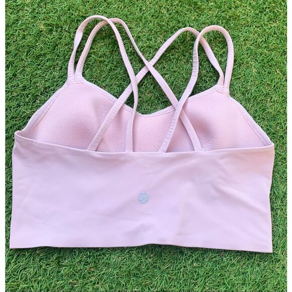 LULULEMON like a cloud PINK SPORT BRA TOP size Small - Picture 3 of 7